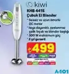 KİWİ KHB 4415 ÇUBUK EL BLENDER KİWİ KHB 4415 ÇUBUK EL BLENDER
